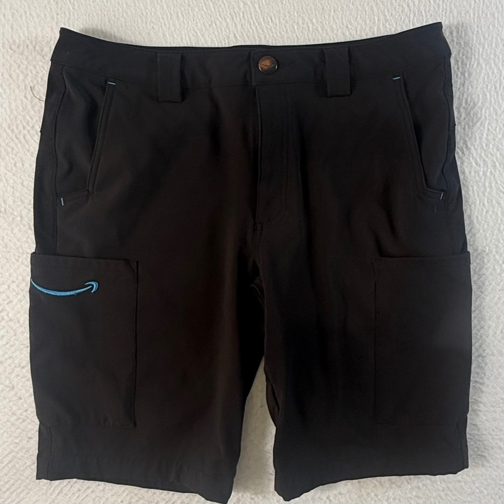 Amazon Cargo Shorts Mens Medium 32-34 Luly Yang Employee Uniform Black‎